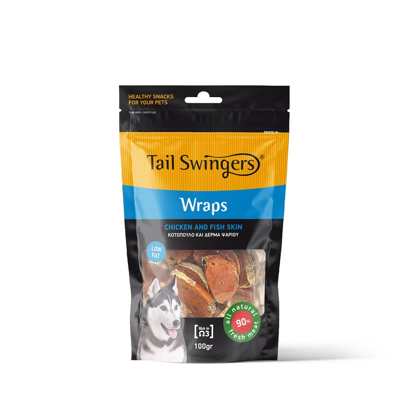 Tailswingers Wrap Chicken With Fish Skin