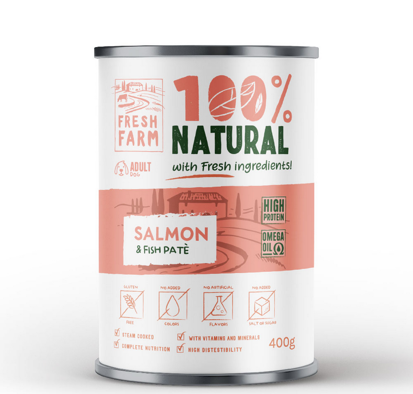 Fresh Farm 100% Φυσικό απαλό Πατέ με σολομό 400gr