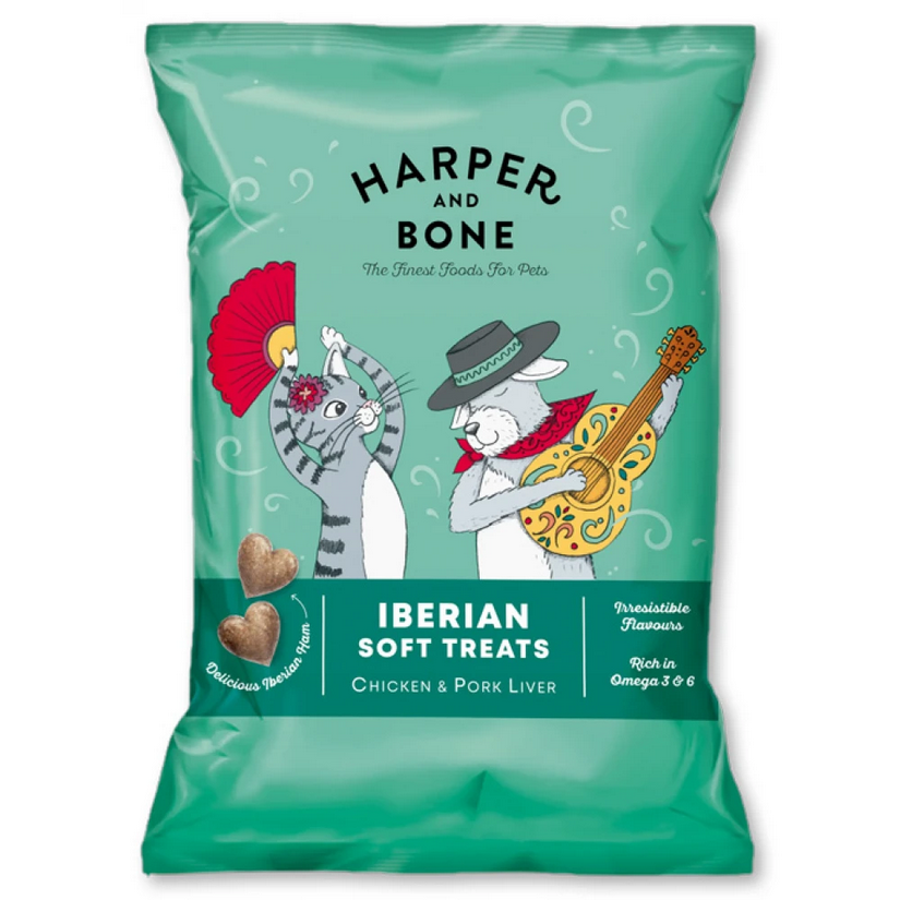 Λιχουδιές Σκύλου Και Γάτας Harper & Bone Iberian Soft Treats Chicken & Pork 90g