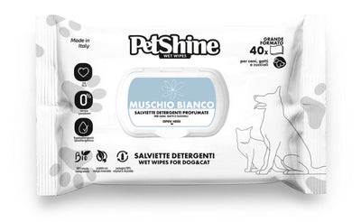Υγρά Μαντηλάκια PetShine White Musk 40τμχ