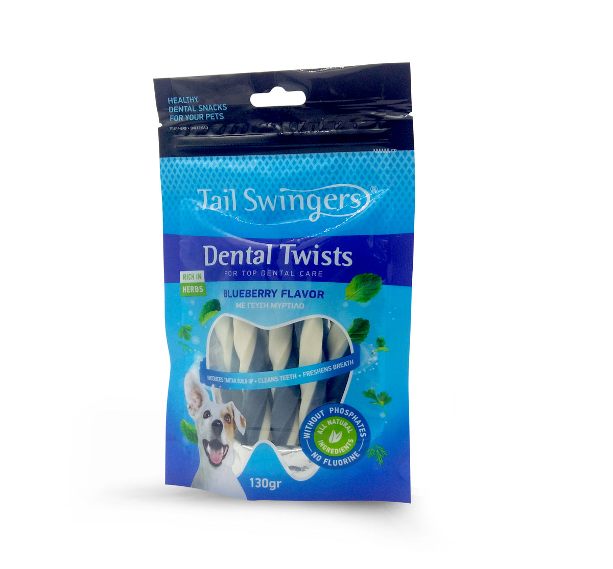 Tailswingers Dental Twist Roll Blueberry