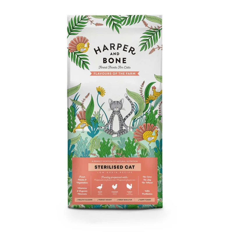 Ξηρά Τροφή Γάτας Harper & Bone Cat Sterilised Flavours of the Farm για Στειρωμένες Γάτες