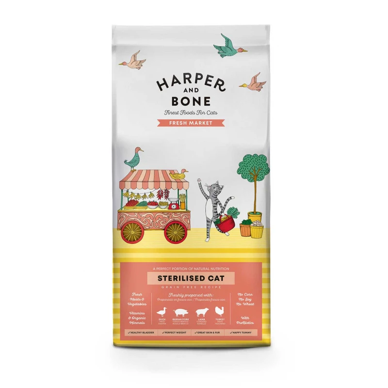 Ξηρά Τροφή Γάτας Harper & Bone Cat Sterilised Fresh Market για Στειρωμένες Γάτες