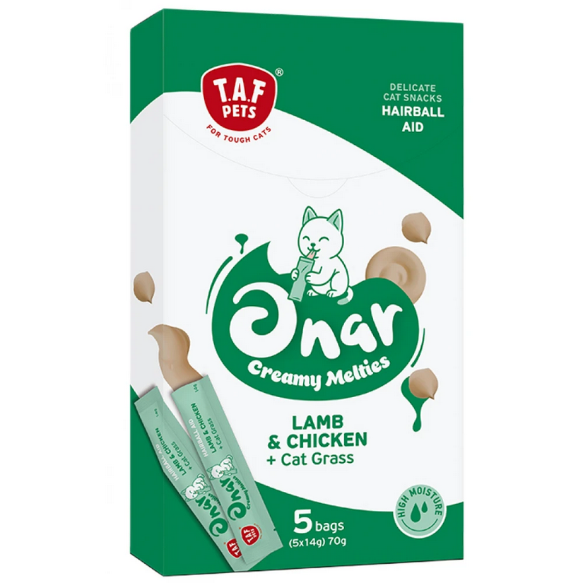 Taf Pets Onar Creamy Hairball Aid Cat Treat (5x14gr) 70gr