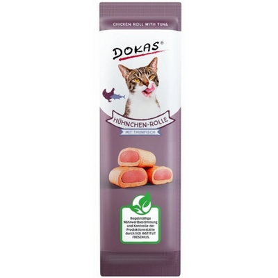 Λιχουδιές για Γάτες Dokas Chicken Roll With Tuna 10gr