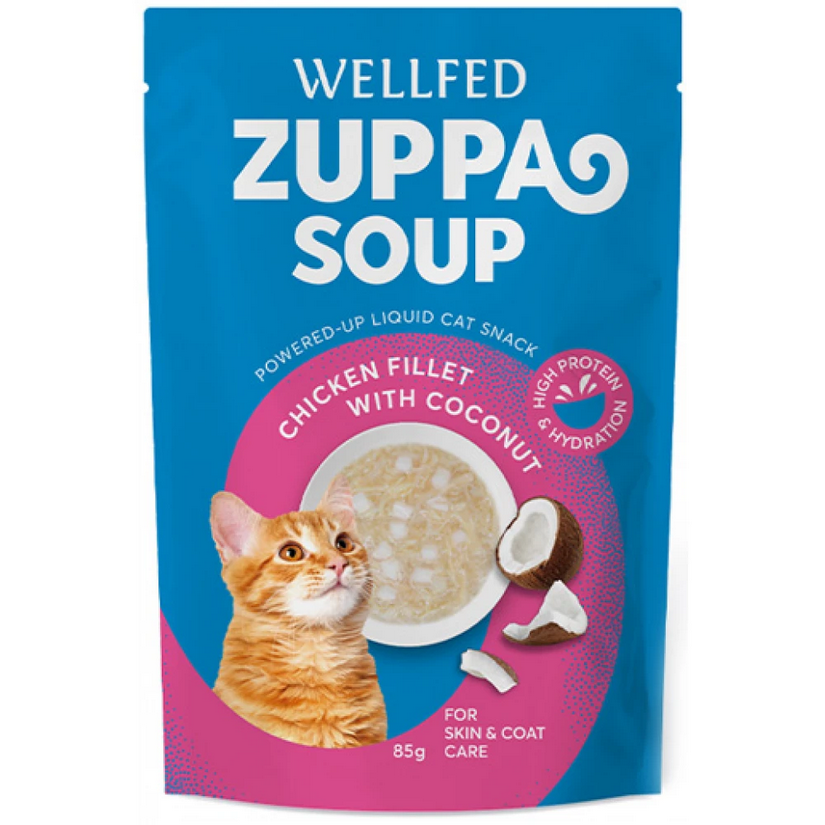 Pet Interest Wellfed Zuppa Chicken & Coconut Cat Soup 85gr με Κοτόπουλο & Καρύδα