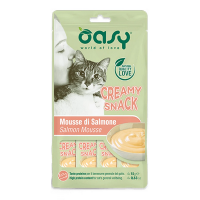 Μους Γάτας Oasy Treats Creamy Snack Salmon 4x15gr