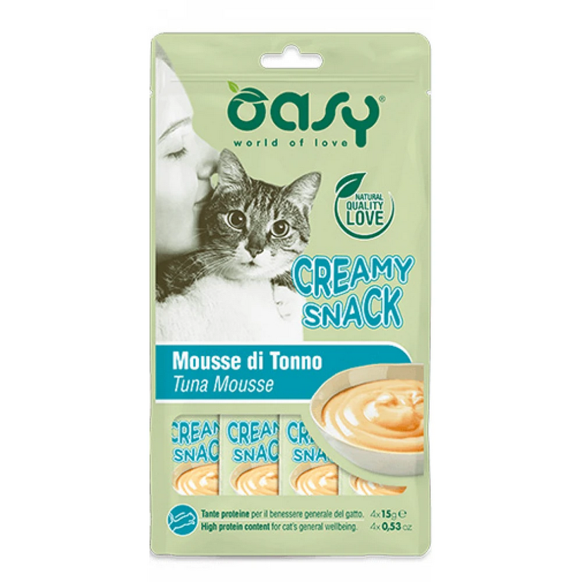 Μους Γάτας Oasy Treats Creamy Snack Tuna 4x15gr