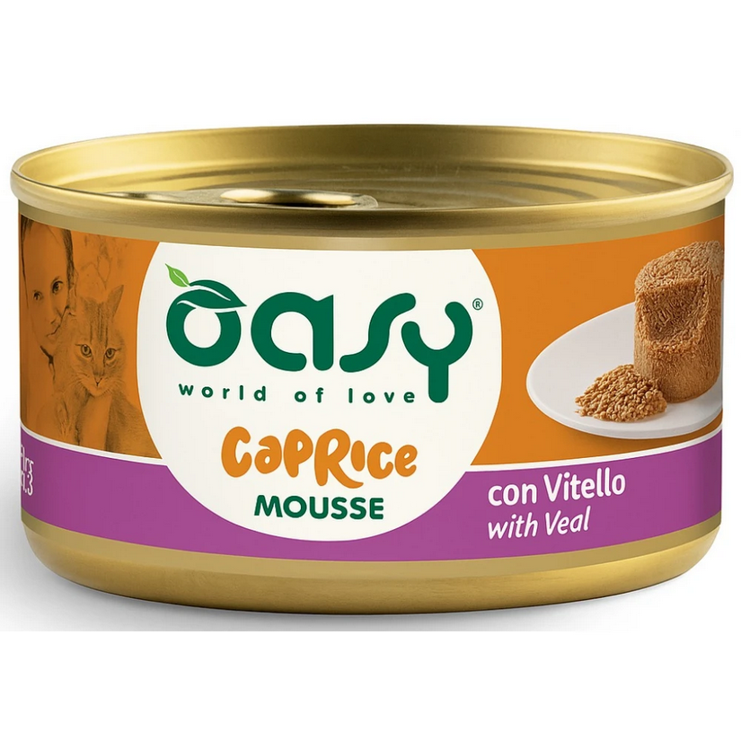 Oasy Caprice Mousse Υγρή Τροφή Γάτας με Μοσχάρι 85gr