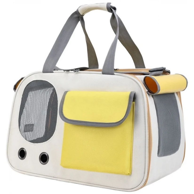 Madpet Urban Pet Carrier for Cats or Dogs 45x26x28cm Yellow - White