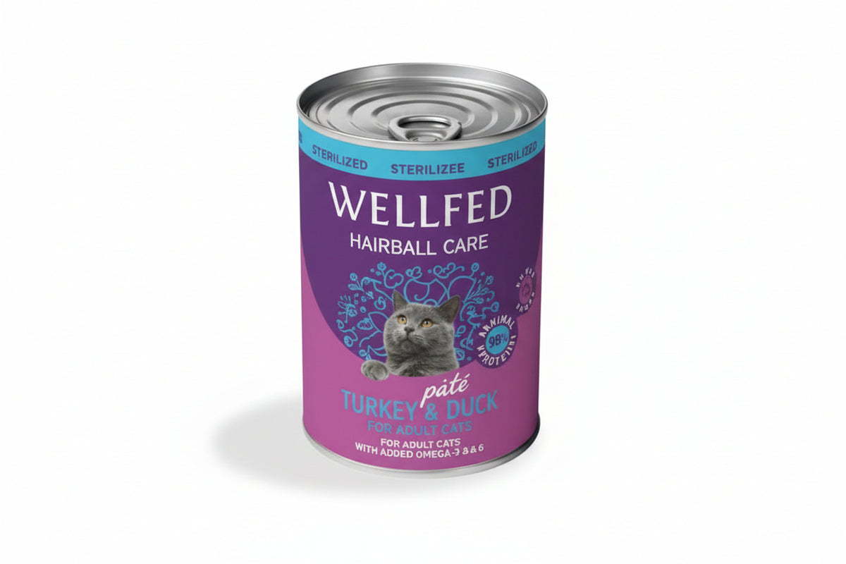 Wellfed Sterilised-Hairball Γαλοπούλα & Πάπια