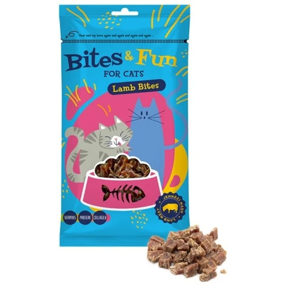 Λιχουδιά Γάτας Akinu Bites & Fun Lamb Pieces 60g